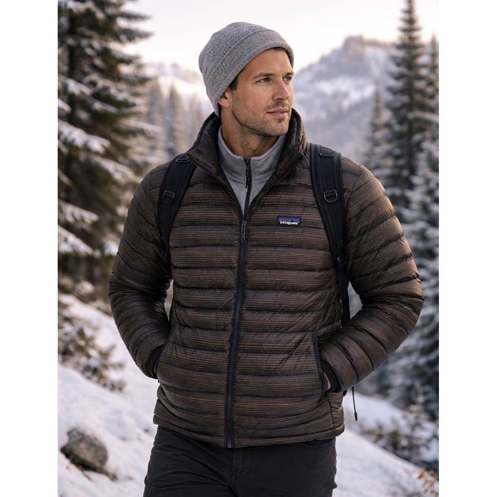 Patagonia Men Gorpcore Goose Down Sweater Puffer Jacket Sz S Lightweight Outdoor